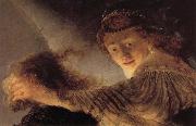 Rembrandt, Details of the Blinding of Samson